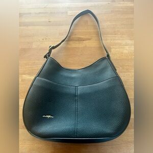 Elegant Black Vegan Leather Hobo Bag